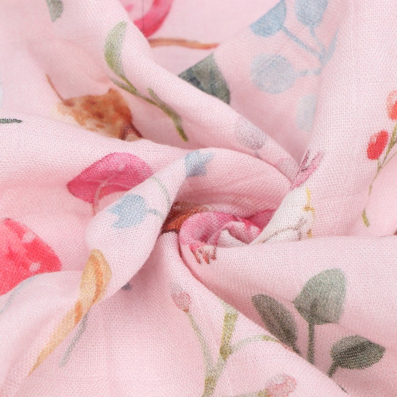 Baby Swaddle Blanket Bamboo Fiber Cotton Cute Patterns Infant Bath