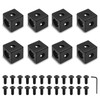Seekliny 8pcs 2020 Corner Cube M6 Black for V-Slot 2020