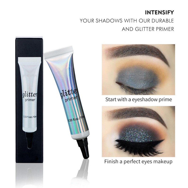 Pack of 2 Professional Makeup Bases, Glitter Primer Eyeshadow Applicator,
