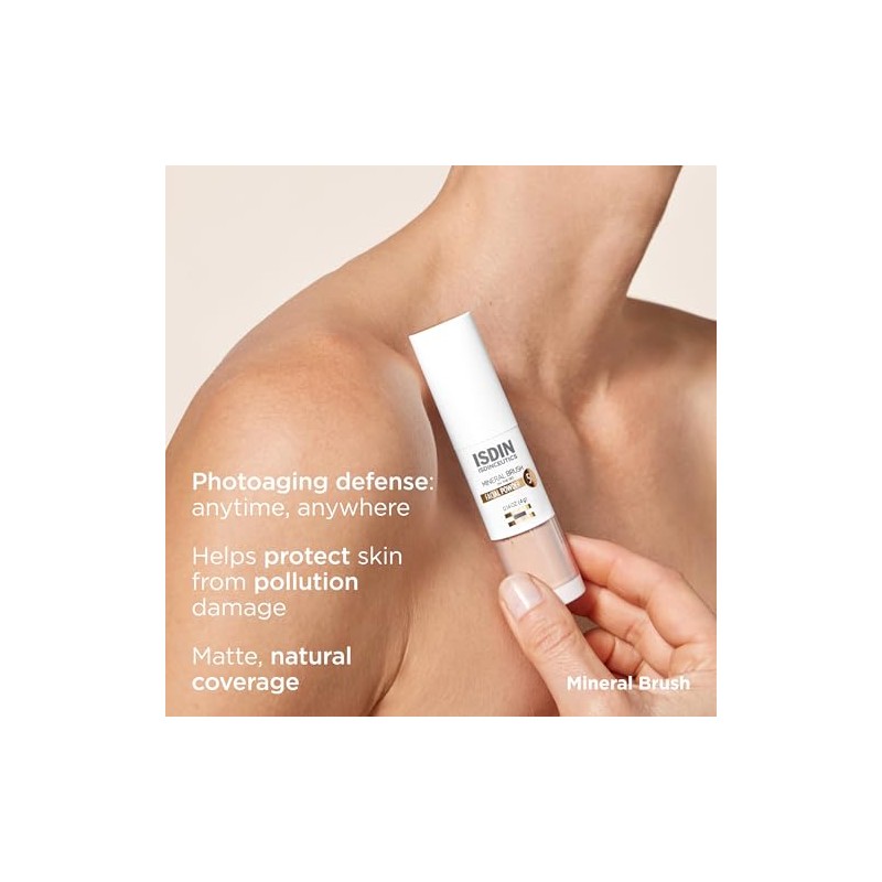 ISDIN Polvo de cepillo mineral, contaminacin facial y proteccin de