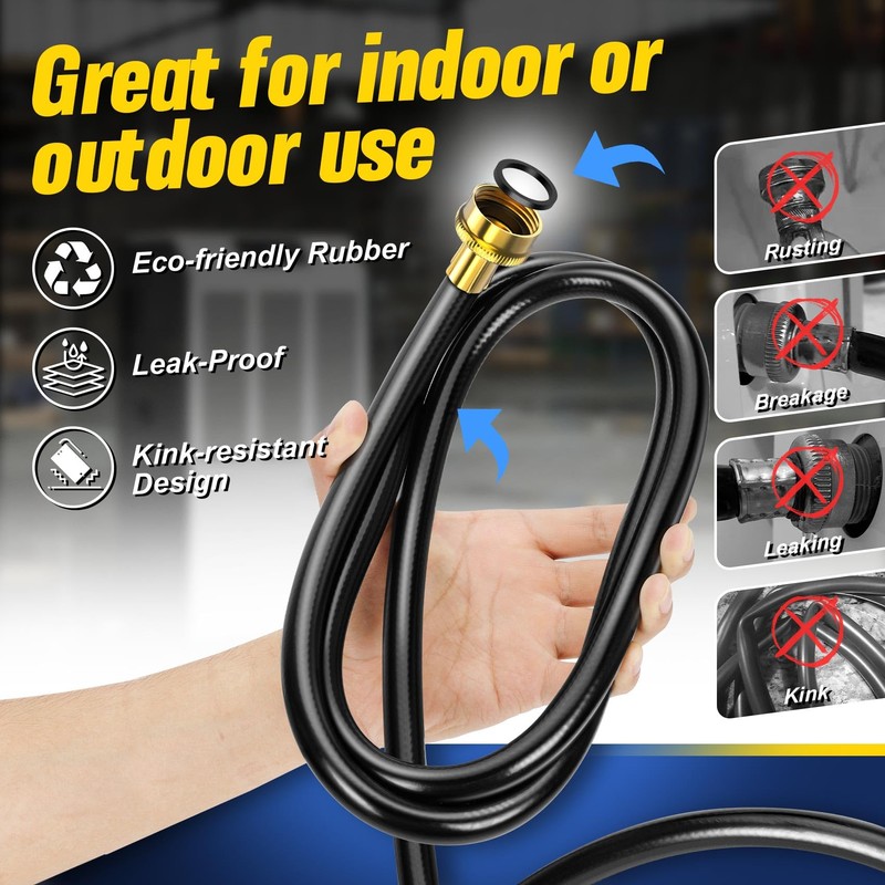 (7 Length Options) Dehumidifier Drain Hose with 3/4 Inch FHT
