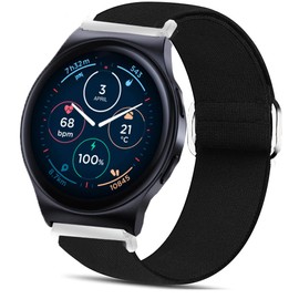 Compatible for Moto Watch 120 Bands, 18mm, 20mm, 22mm Stretch Elastics Nylon Adjustable Replacement Strap Accessories for Men & Women Compatible for Moto 40 , 70, 100, 120, 360 3rd Gen Smartwatch