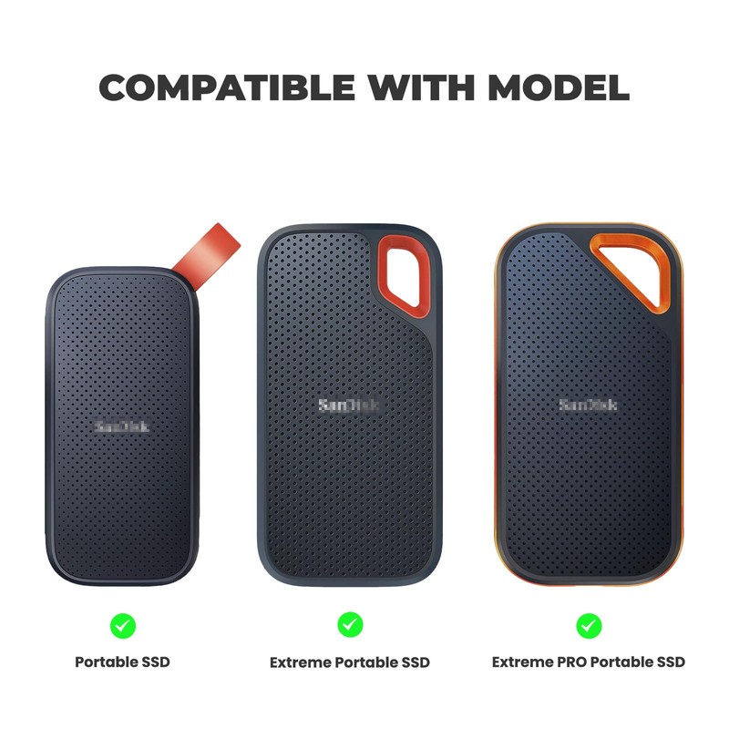 Hard Carrying Case for SanDisk Extreme, Extreme PRO, Portable SSD,