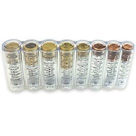 effektivo Euro Coin Dispenser with Scale Coin Changer Coin Sorter Transparent