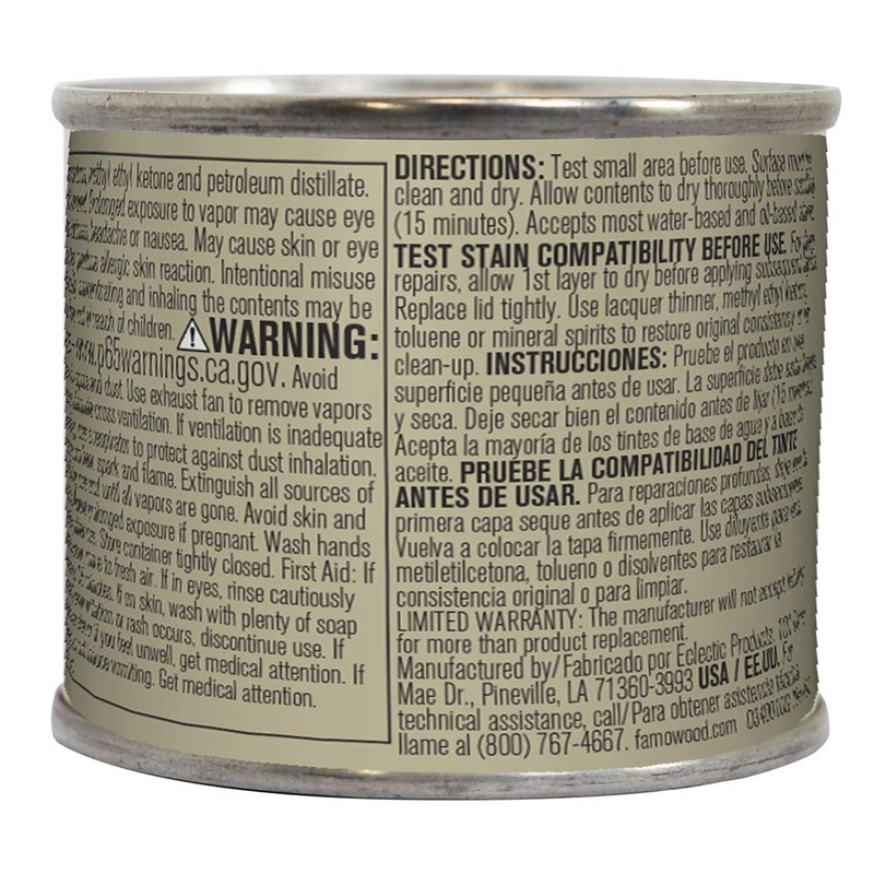 FamoWood 36141122 Original Wood Filler - 1/4 Pint, Mahogany