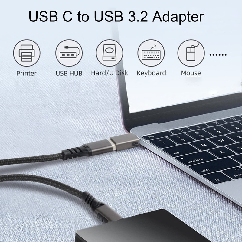 iJiGui USB C to USB 3.2 10Gbps Adapter, USB C