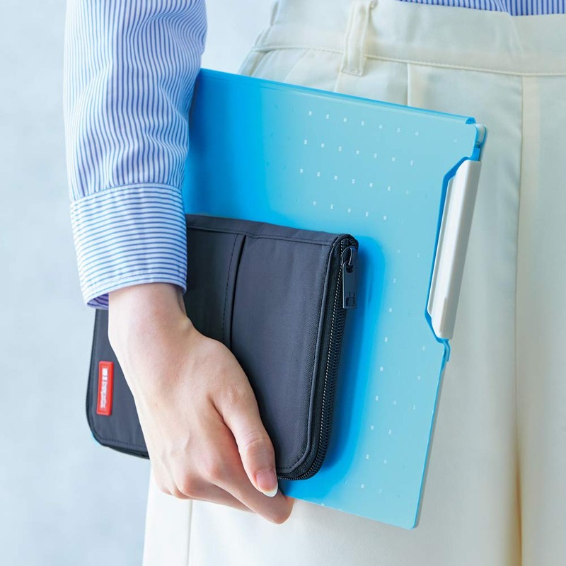 LIHITLAB LAB Slim Pen/Pencil Pouch, Wide, 0.7 × 5.5 ×