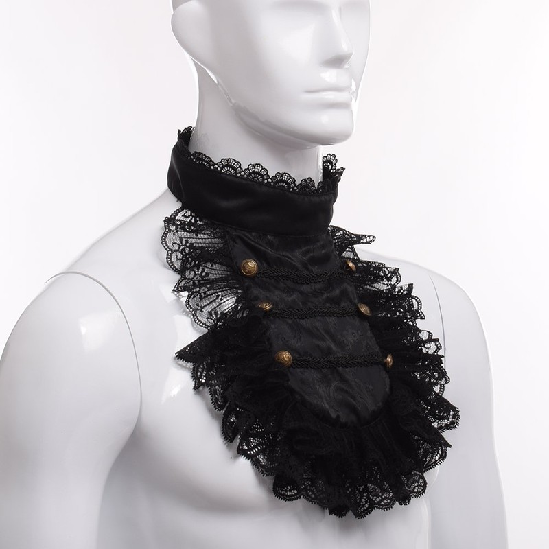 FAD-4U Victorian Jabot Collar Lace Ruffle Pirate Vampire Cosplay Colonial