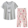 dodoin 2 Pack Womens Pajamas Set Cotton Sleepwear Short Sleeve