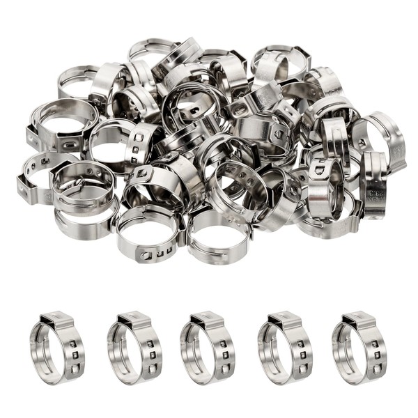 PATIKIL 3/4 Inch PEX Crimp Rings, 50 Pack Single Ear