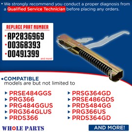 Whole Parts Oven Door Hinge Kit (2 Pieces) Part #00487238 - Replacement and Compatible with Some Thermador Ovens - Replaces AP2836969, 368393 - Non-OEM Appliance Parts & Accessories - 2 Yr Warranty