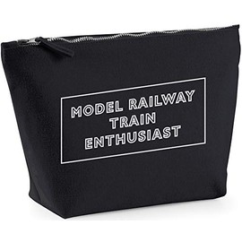 Hippowarehouse Model Railway Train Enthusiast printed make up cosmetic wash bag 18x19x9cm