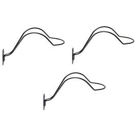 PFIFF 102885 Helmet Holder for All Helmet Types, Powder-Coated Black, Set of 3