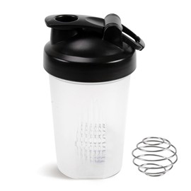 DKMambo Shaker Bottle with Balls Leak Proof Drink Ideal for Workout Supplements,Protein Powder, BPA Free, Nutrition, Portable Fitness Enthusiasts Athletes，12oz，White