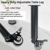 Adjustable Table Leg Extender 9.5"-14.1" w/ 360° Casters for Cabinets/Sofas