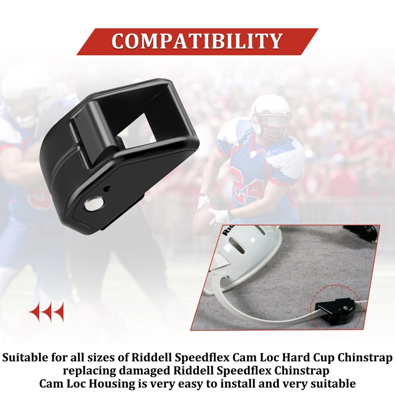 Chin Strap Cam Loc Housing Set for Riddell SpeedFlex Football