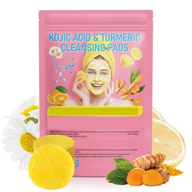 Aliver Kojic Acid & Turmeric Cleansing Pads ,Turmeric Cleansing Pads,Kojic Acid and Turmeric Cleansing Pads for Face and Body  Skincare Cleanser - Color: Kojic Acid & Turmeric Cleansing Pads - 40 Pcs