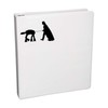 Vader Walking Robot Decal Notebook Car Laptop 5.5" (Black)