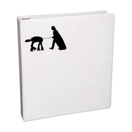 Vader Walking Robot Decal Notebook Car Laptop 5.5" (Black)