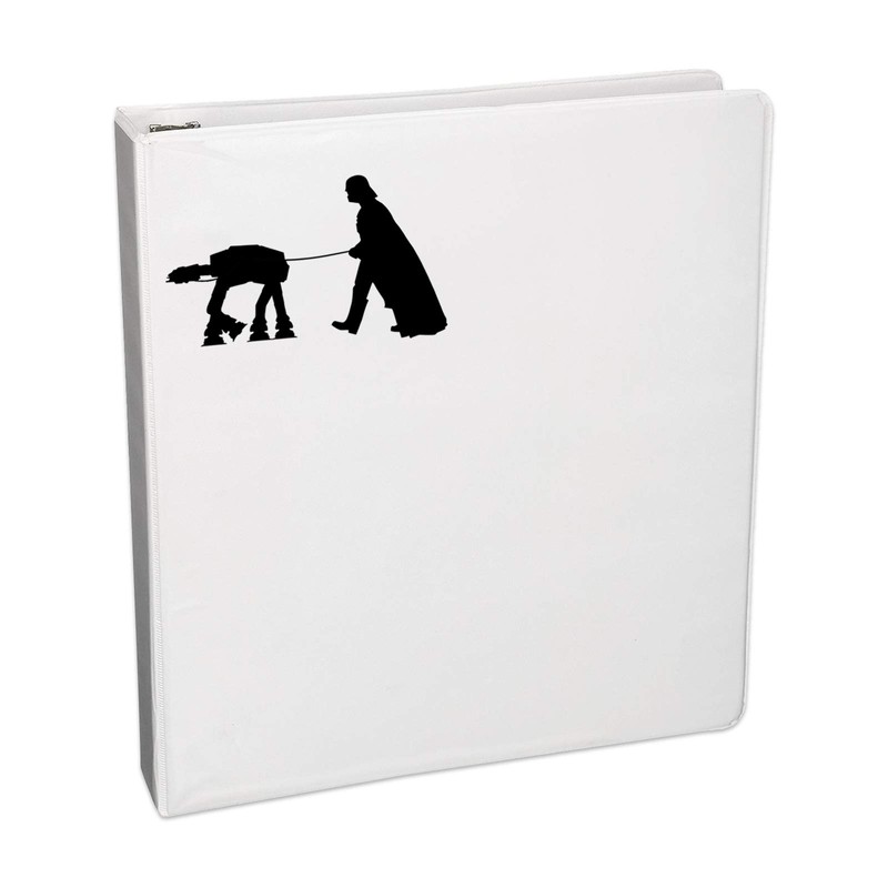 Vader Walking Robot Decal Notebook Car Laptop 5.5" (Black)