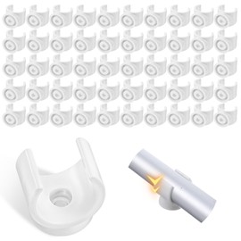 120 Pcs 3/4 Inch PEX Pipe Clamp Clip, PEX Clamp For PVC Water Pipes & Tubing Hoses Hangers Clips Holder Support Bracket Socket, White Plastic U Pipe Clamp Tools