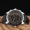 Men's Automatic Mechanical Watch with Leather Strap Fashion Wristwatch Calendar