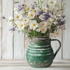 Rustic Metal Flower Vase Farmhouse Decorative Vase for Dining Room