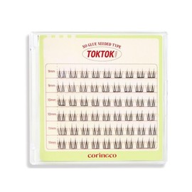 CORINGCO Self Adhesive False Eyelashes, Natural Look, No Glue Needed, Assorted Set of 9/10/11mm, Reusable Lash Clusters Kbeauty