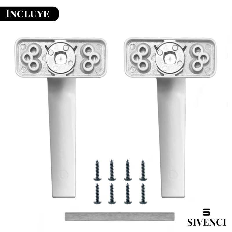 Sivenci Aluminium Door Handle Set | Rosette Handle | Rectangular