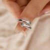 LOVECOM Christmas Day Gifts, Hug Ring,925 Sterling Silver Hug Rings