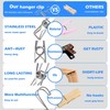 30 Pcs Clothes Pegs，3.74in Stainless Steel Metal Long Tail Clip