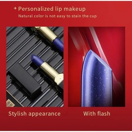 SENANA MARINA 2Pcs Blue Rose Color Changing Magic vitamin E Lipstick Lip Balm Set, Blue Changed into Pink PH Lipstick Lip Color Changing Mood Jelly Tinted Lip Balm Set