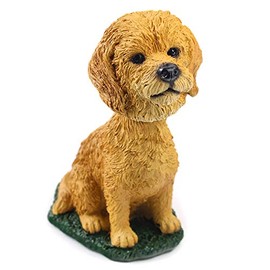 Animal Den Goldendoodle Dog Bobblehead Figure for Car Dash Desk Fun Accessory
