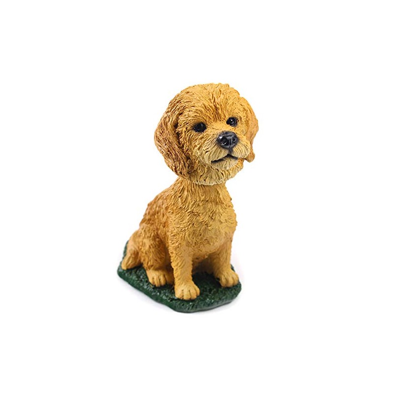 Animal Den Goldendoodle Dog Bobblehead Figure for Car Dash Desk