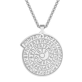 LUTAKU Men's Jewellery Gold Mazinger Necklace for Men Boys Punk Spain Talisman Pendant 316L Stainless Steel Hip Hop Chains for Men, Stainless Steel, No Gemstone