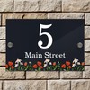 Badgemaster Modern Anthracite House Number Sign Plaque Stainless Steel Standoffs