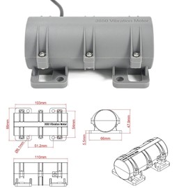 3800RPM Electric Vibration Motor with Speed Regulator + Remote Control, DC 12V Vibrating Motor 10W for Electric Massage Chair Bed Industry Sieve Shaker More