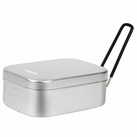 MiliCamp MR-750 Pro Large Mess Tin, Camping, 3 Cups, Deburring, Outdoor, Home Cooking, Disaster Prevention, Squeezing, Anodized Treatment, Graduated