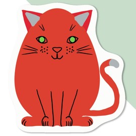 4 x Small 50mm 'Easter Egg Kitty' Permanent Sticker Decals for Cars/Windows/Bins/Walls etc (DW00136312)