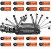 Multifunction Tool Bicycle Key - Repair Kit Black Stainless Steel