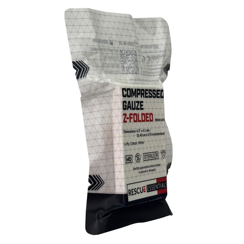 Rescue Essentials Compressed Gauze, Z-Folded
