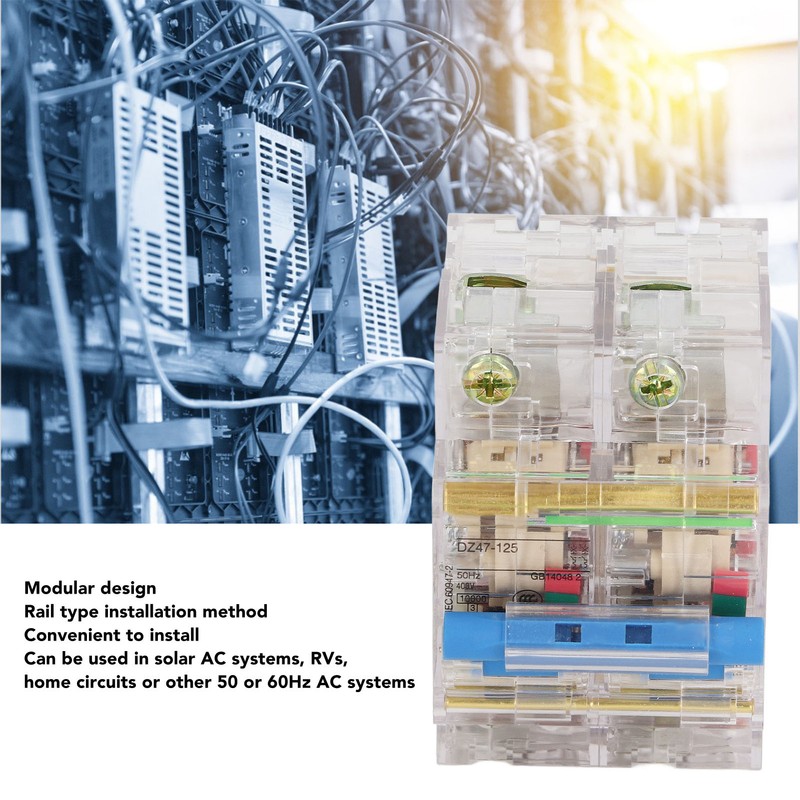 Transparent Circuit Breaker 2P High Sensitivity Easy Observation Circuit Breaker