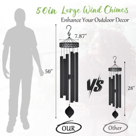 Large Wind Chimes for Outside Deep Tone,50" WindChimes Outdoors Unique Clearance Memorial Sympathy Wind Chimes for Loved one Mom Dad,House Warming Gifts New Home graden Decor
