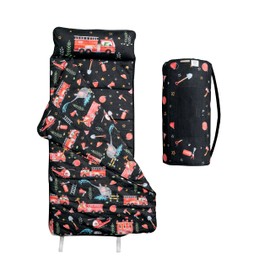 Maison d' Hermine Nap Mat with Reusable Pillow and Blanket for Toddlers Kids Boys Girls Preschool Daycare Kindergarten Washable Nap mats Sleeping Cotton Outer Fabric Napmat (Fire Fighter)