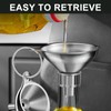 3pcs Small Stainless Steel Funnel Set, Durable Funnels for Kitchen
