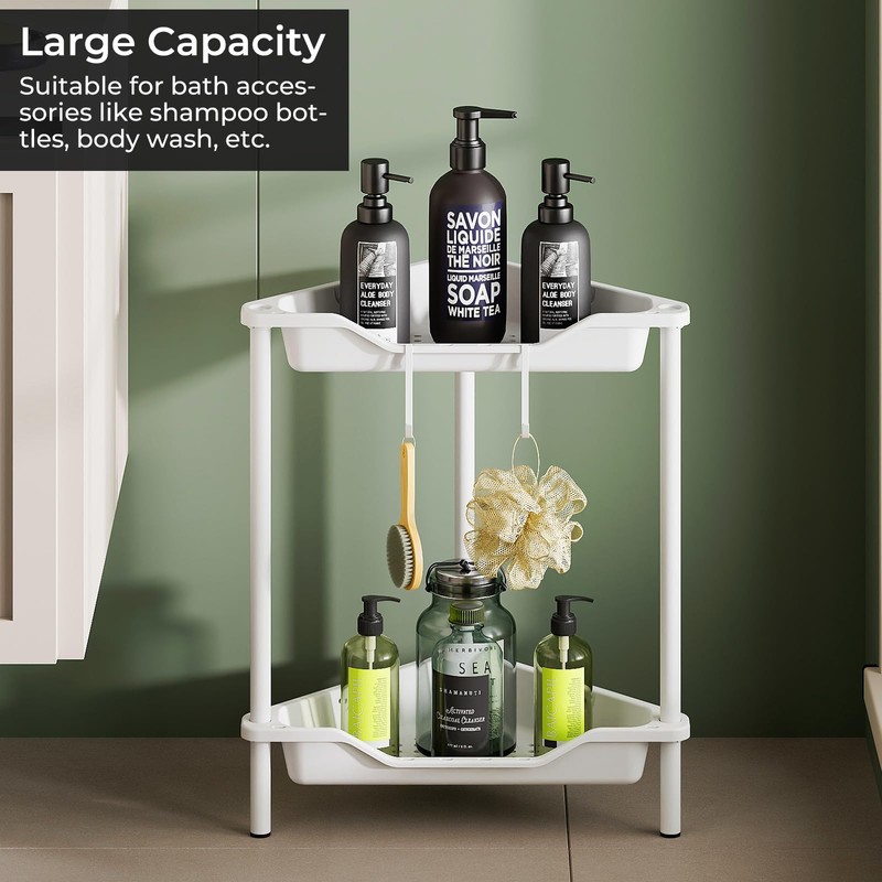 3 Tier Corner Shower Caddy Standing Floor Standing Corner Shower