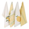 DII Lemon Bliss Kitchen Collection, Assorted Dishtowel Set, 4 Count