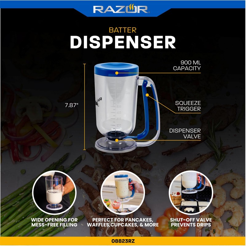 RAZOR Pancake Batter Dispenser | 08823RZ | Effortless Pancake Perfection