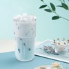18.5oz Glass Cups with Lids and Straws - Set of