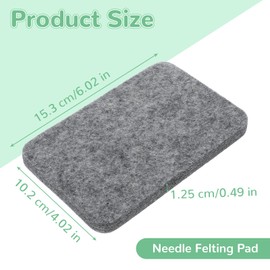 Needle Felting Pad, Grey Sponge Pad, 4×6 in Needle Felting Mat for Any Wool Felting Supplies